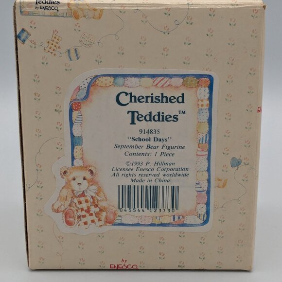 Cherished Teddies 1993 Seth School Days September Bear Figurine (914835) - Picture 7 of 11